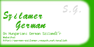 szilamer german business card